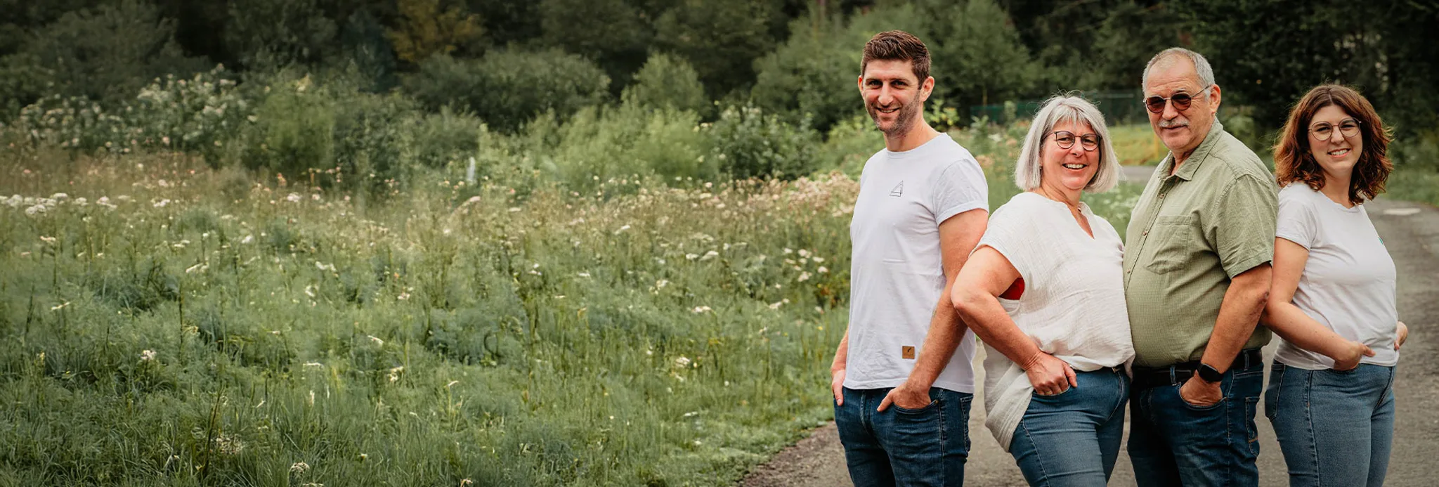Die Geschäftsführer Anja und Andreas Klotz mit ihren Kindern – das Unternehmen wird als Familienbetrieb geführt.